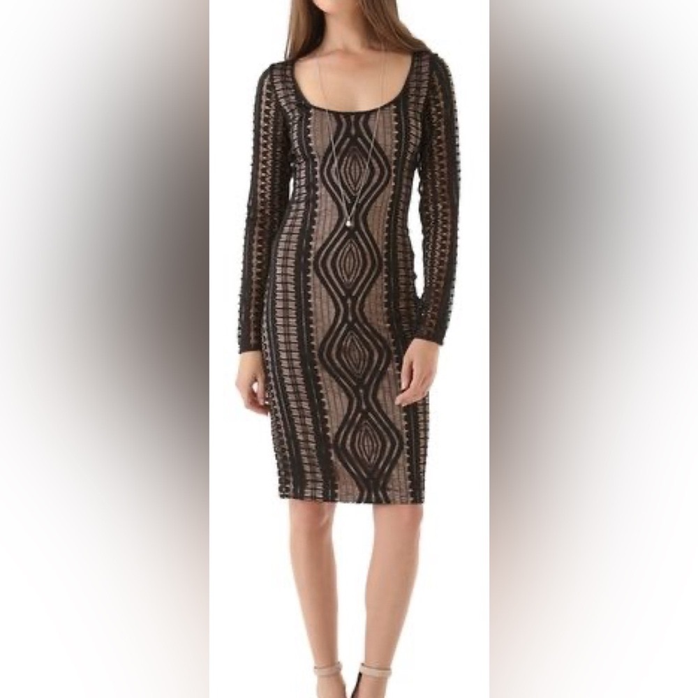 BCBG Lace Dress Bodycon Black small